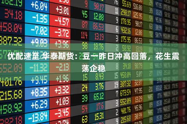 优配速至 华泰期货：豆一昨日冲高回落，花生震荡企稳
